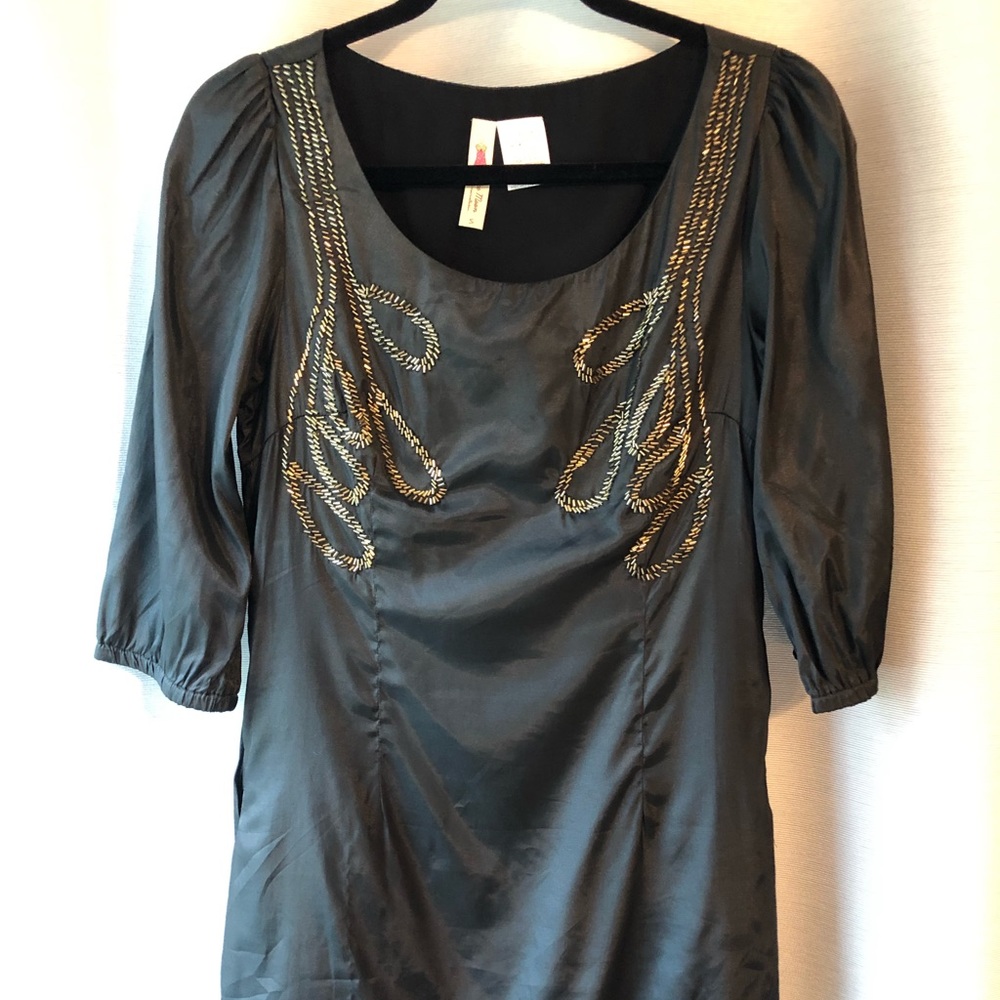 Black party dress with beading